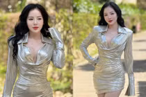 'Nữ thần chạy bộ' Loan Barbie khoe vòng 1 lấp ló hút ánh nhìn