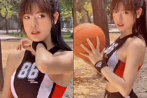 Gái xinh chơi bóng rổ gây chú ý với đoạn clip vỏn vẹn 17 giây