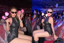 'Phú bà' Huyền Baby lên đồ cực chặt chém đi xem concert Blackpink