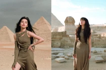 Đỗ Khánh Vân gây chú ý khi bày tỏ thất vọng khi đến kim tự tháp Ai Cập