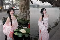 Hot girl Instagram diện áo dài xuống phố khiến ai cũng phải ngoái nhìn