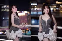 "Thánh nữ bi-a" khoe dáng sang chảnh bên sông Sài Gòn