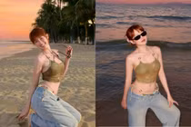 Kiều Trinh Xíu "đốt mắt" với phong cách nửa kín nửa hở