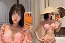 Chu Mạc Thúy Quỳnh diện bikini hai mảnh khoe trọn 'vòng eo con kiến' 