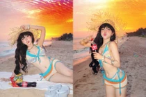 Bảo Khuyên Susan 'đốt cháy' mùa đông với loạt ảnh diện bikini đi biển 