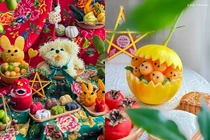 Những mâm cỗ Trung thu đẹp đến mức không nỡ ăn của mẹ bỉm Hà Nội