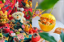 Những mâm cỗ Trung thu đẹp đến mức không nỡ ăn của mẹ bỉm Hà Nội