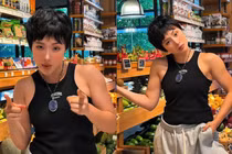 Angela Phương Trinh gây chú ý với tóc tém, cơ bắp nổi bật