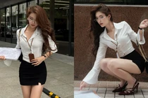 Hot girl Biên Hòa hóa thân "cô thư ký" xinh đẹp hút ánh nhìn