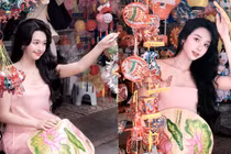 'Hot Girl Tây Bắc' Karty Chang giao diện nàng Tiên rằm tháng tám đốn tim fan