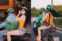 Danh tính nàng hot girl gây chú ý với khoảnh khắc đi xe ôm công nghệ