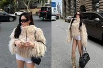 Tiktoker Quỳnh Như lên đồ như fashionista trên đường phố Thượng Hải