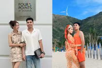 Cầu thủ Đức Huy tay trong tay bên bạn gái là MC xinh đẹp