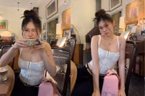 Hot girl Ly Phạm khoe vóc dáng mảnh mai chỉ sau 1 tháng sinh em bé