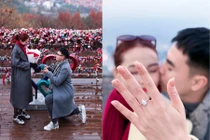 MC Mù Tạt được bạn trai cầu thủ cầu hôn trong khung cảnh lãng mạn 