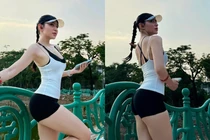 Danh tính hot girl chạy bộ khoe dáng bên hồ Tây gây chú ý