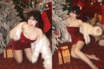 Bảo Khuyên Susan 'tặng quà' fan bộ ảnh Noel cực cháy