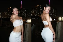 Xuân Ca khoe dáng nóng bỏng giữa đêm Sài Gòn lung linh