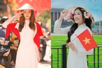 Dàn hot girl đồng loạt đăng tải ảnh diện áo dài mừng Quốc khánh