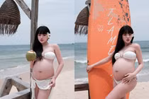 'Hot girl trứng rán' bụng bầu vượt mặt vẫn diện bikini cực slay