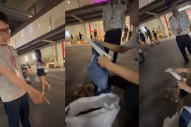 [VIDEO] Bị chặn xe, tố ăn cắp ở Aeon Long Biên: Công an vào cuộc