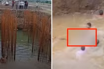 Tắm ở hố nước mưa trong công trường, 4 trẻ đuối nước tử vong