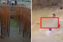 Tắm ở hố nước mưa trong công trường, 4 trẻ đuối nước tử vong