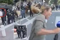 Nữ phóng viên trúng đạn khi đưa tin biểu tình ở Los Angeles