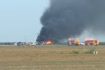 Hiện trường tiêm kích F-35 rơi ở Mỹ, bốc cháy ngùn ngụt