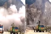 Khoảnh khắc kinh hoàng mỏ đá sạt lở, nhiều người thiệt mạng