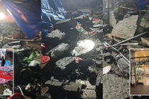 Bức tường bất ngờ đổ sập trong đám tang, 6 người tử vong