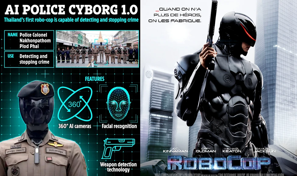 Thái Lan "chơi lớn" tung cảnh sát robot tuần tra, nhận diện khuôn mặt