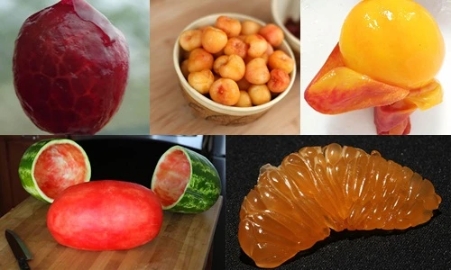 Thèm chảy nước miếng khi ngắm những trái cây lột vỏ.