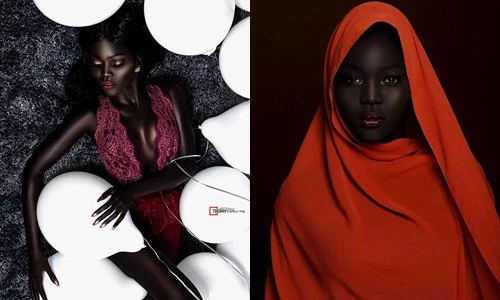 Thời trang sặc sỡ nhưng siêu rạng rỡ của siêu mẫu đen như mun