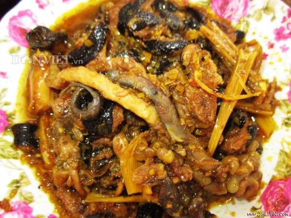 Món rắn nước xào sả ớt vừa ăn vừa dựng tóc gáy