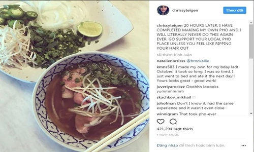 Thú nhận sốc của siêu mẫu gốc Thái mất 20 tiếng nấu phở Việt