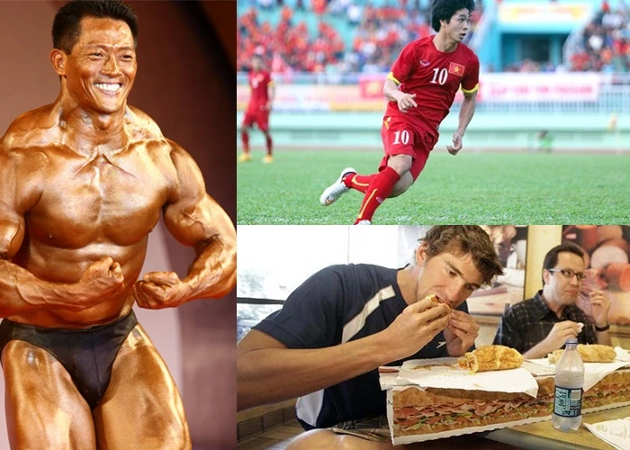 Soi thực đơn ngồn ngộn như núi của các vận động viên