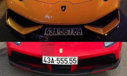 Bộ đôi siêu xe 30 tỷ biển "cực khủng" tại Đà Nẵng