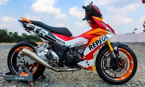 Honda Winner 150 "bánh bèo" hàng khủng tại Tây Ninh