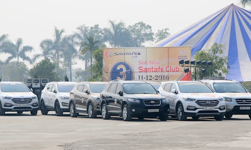 Hơn 50 xe SantaFe chào mừng sinh nhật Fe CLUB