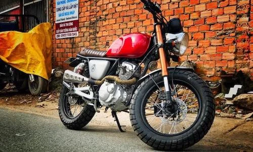 Thợ Việt độ Suzuki EN150A phong cách scrambler siêu đẹp