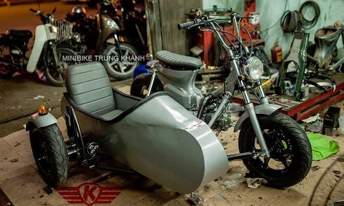 Chi tiết Honda Cub độ thuyền 3 bánh độc nhất tại VN