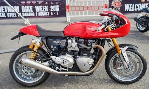 Xế hoài cổ Triumph Thruxton R “độ khủng” tại Đà Nẵng
