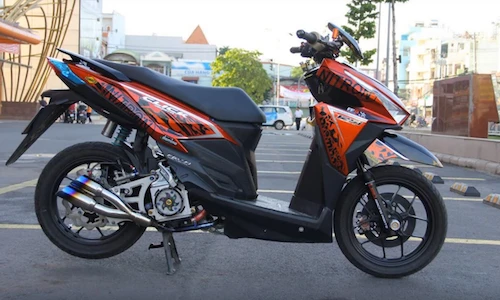 Honda Click 125i độ phong cách môtô "khủng" tại Sài Gòn