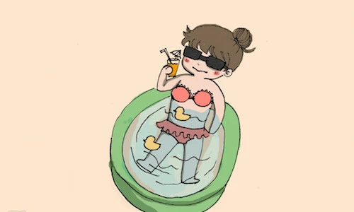 Cách chống nóng "bá đạo" của sinh viên khi không có điều hoà