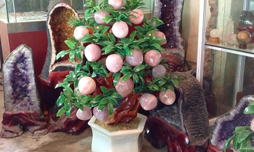 Đào tiên thạch anh, nho đá quý giá trăm triệu chơi Tết