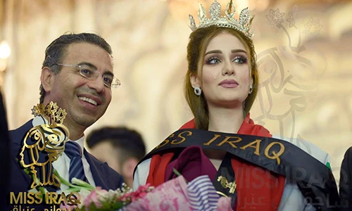 Nhan sắc người đẹp đăng quang Hoa hậu Iraq mắt ngấn lệ