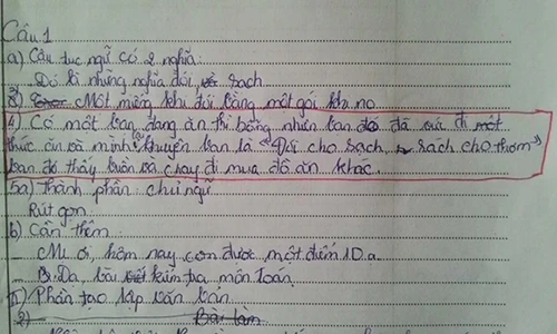 "Chết cười" với những bài kiểm tra từ “lạc trôi” sang “lạc lối“