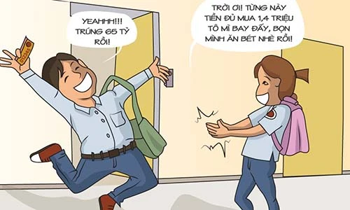 Bộ tranh: Bạn sẽ làm gì nếu trúng xổ số 65 tỷ đồng?