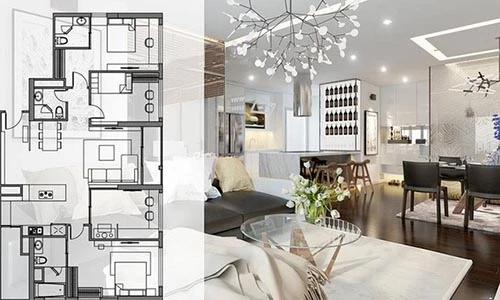 Chết mê với thiết kế "đỉnh" của căn chung cư cao cấp tại HN